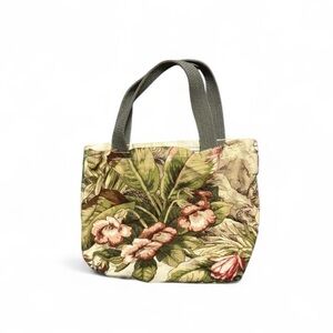 Handmade-Style Mini Tote Bag | Floral Tapestry